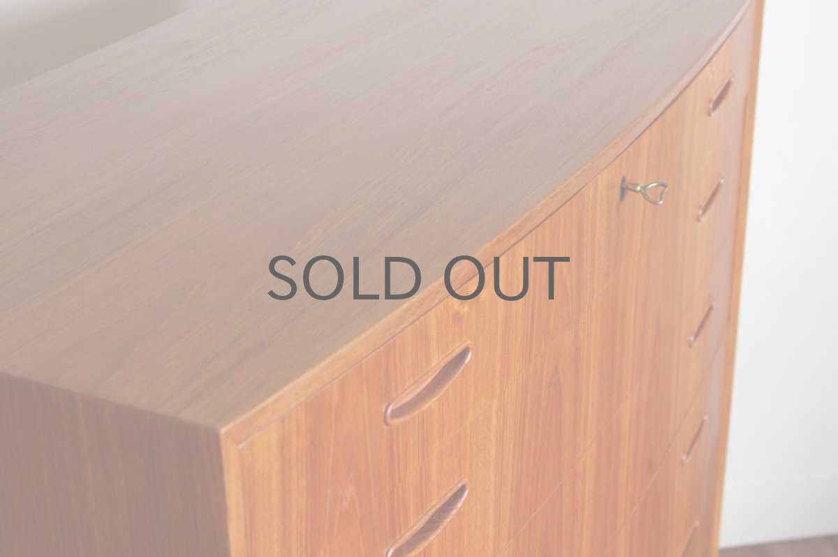 画像3: 北欧ビンテージ家具/デンマーク6段 チークチェスト  (3)