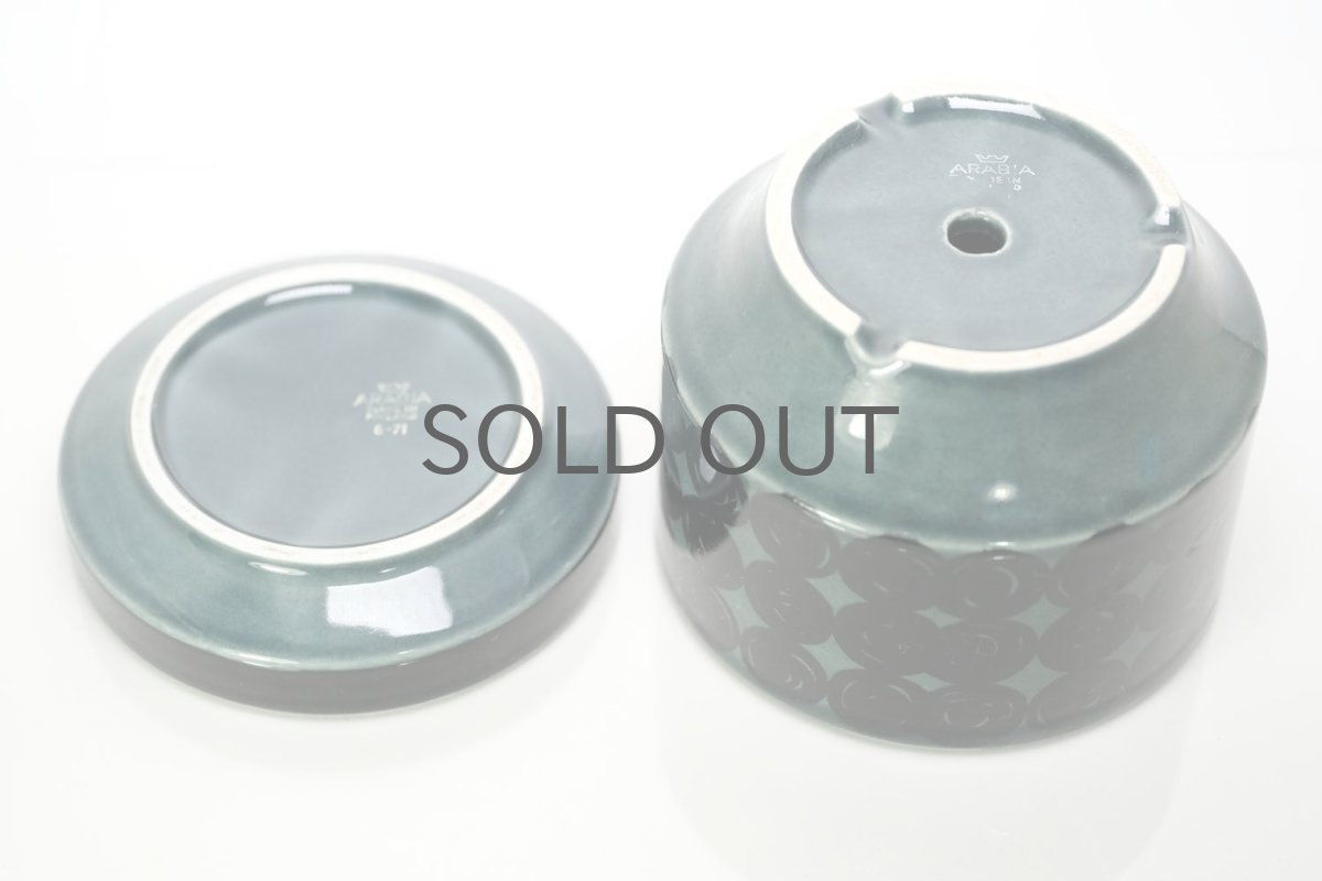 画像4: ビンテージ北欧/ARABIA/アラビア/ Gunvor Olin-Gronqvist/Richard Lindh/植物ポット/レアカラーブルー/Sサイズ/No.1 (4)