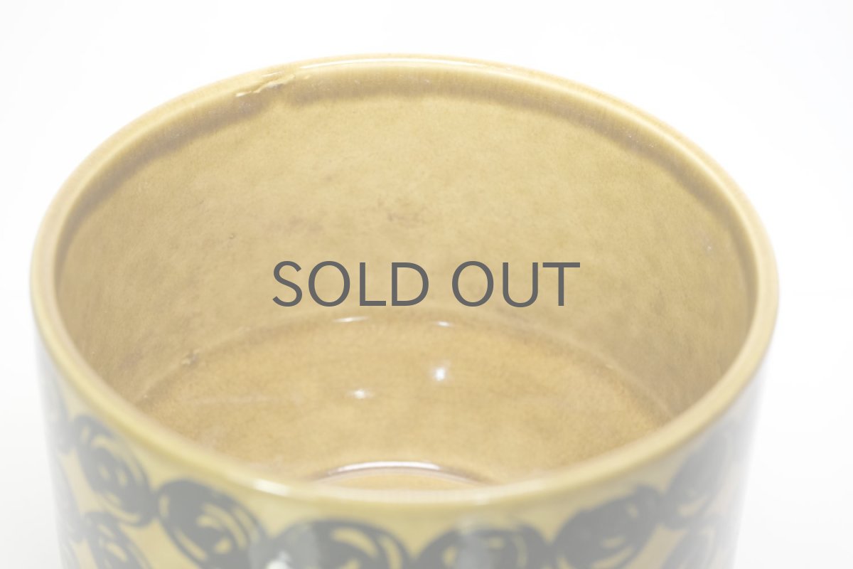 画像2: ビンテージ北欧/ARABIA/アラビア/Kera/Gunvor Olin-Gronqvist/Richard Lindh/植物ポット/マスタード/Lサイズ/No.1 (2)