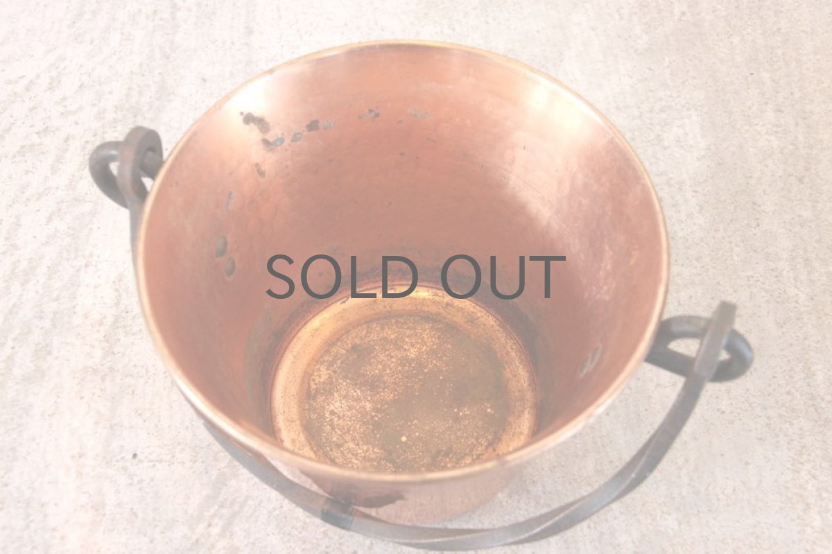 画像4: スイス/カッパー/ビンテージフラワーポット/バケツ型/Mサイズ (4)