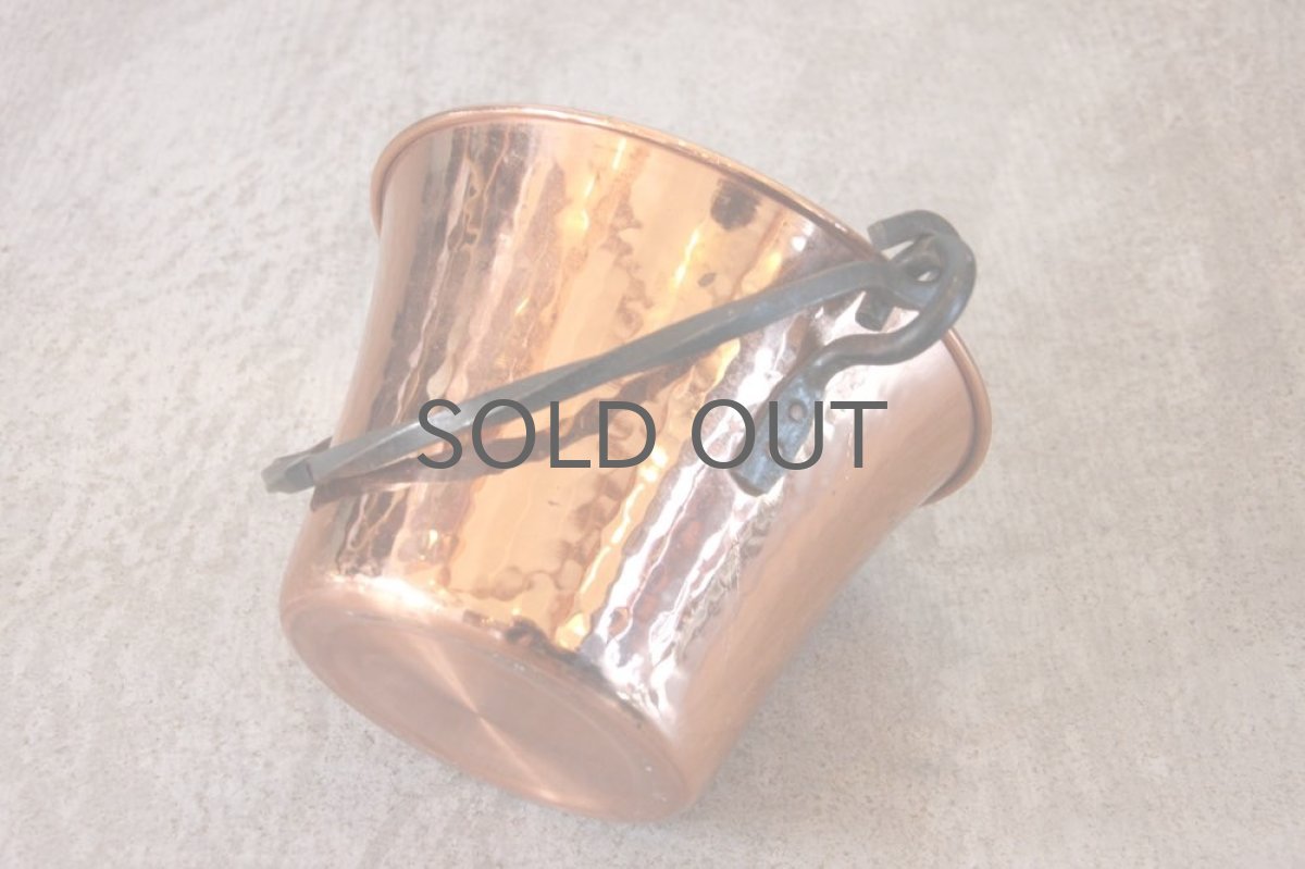 画像5: スイス/カッパー/ビンテージフラワーポット/バケツ型/Mサイズ (5)