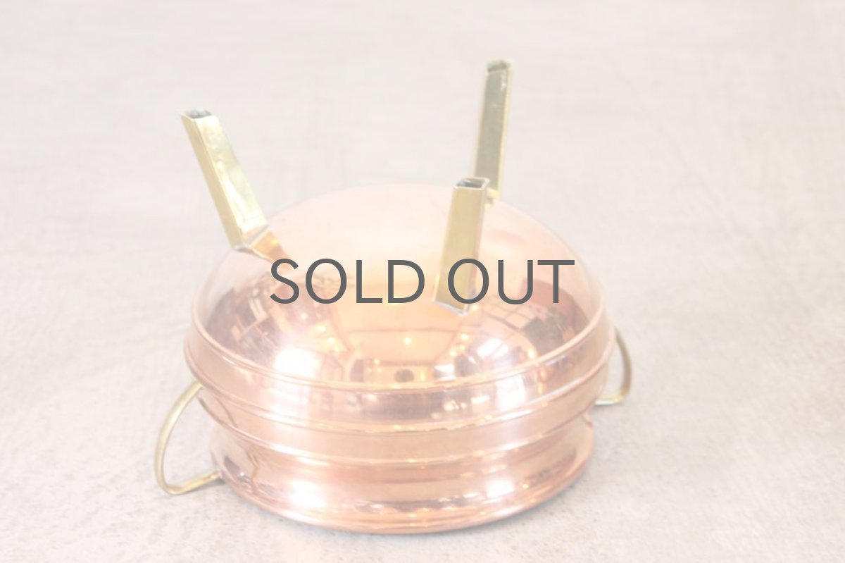 画像6: ビンテージガーデニング/北欧スウェーデン/フラワーポットカバー/カッパー(銅)/3本足/Lサイズ (6)