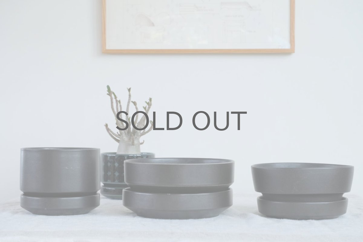 画像11: ビンテージ北欧/ARABIA/アラビア/Richard Lindh/植物ポット/鉢＋受け皿/ブラック/Lサイズ/No.1 (11)