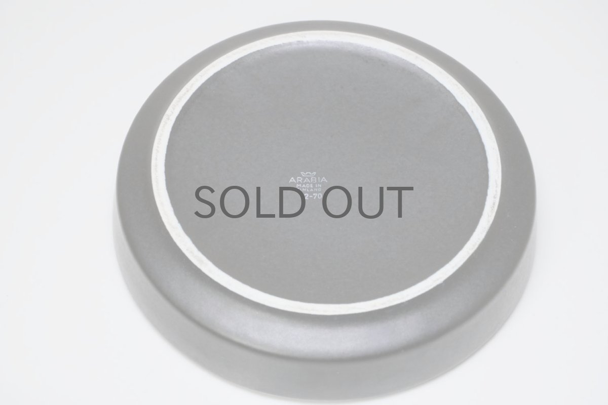 画像7: ビンテージ北欧/ARABIA/アラビア/Richard Lindh/植物ポット/鉢＋受け皿/ブラック/レア横長M/No.2 (7)