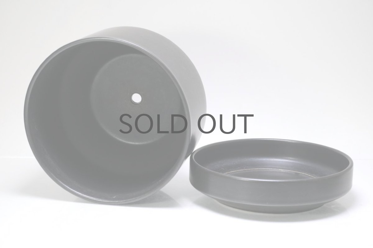 画像5: ビンテージ北欧/ARABIA/アラビア/Richard Lindh/植物ポット/鉢＋受け皿/ブラック/Lサイズ/No.1 (5)