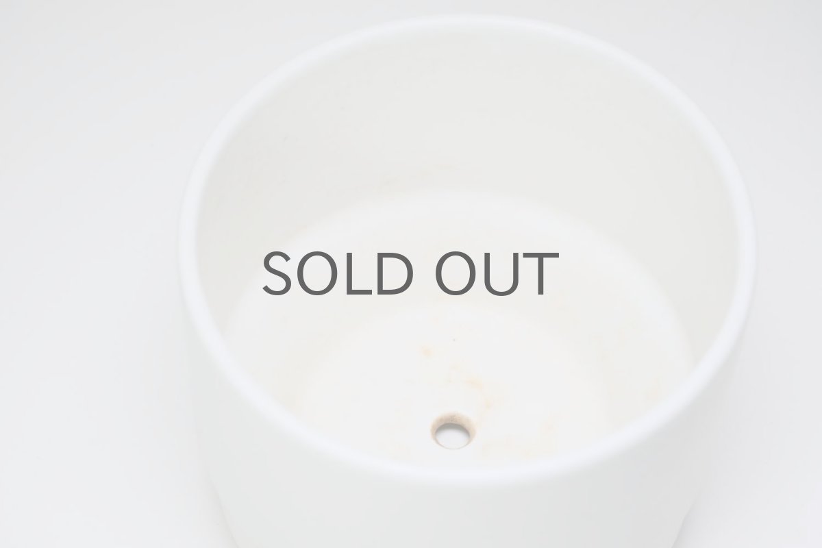 画像2: ビンテージ北欧/ARABIA/アラビア/Richard Lindh/植物ポット/鉢+受け皿/ホワイト/Mサイズ (2)