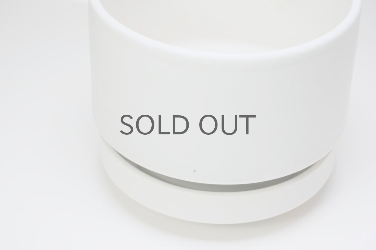 画像4: ビンテージ北欧/ARABIA/アラビア/Richard Lindh/植物ポット/鉢+受け皿/ホワイト/Mサイズ (4)