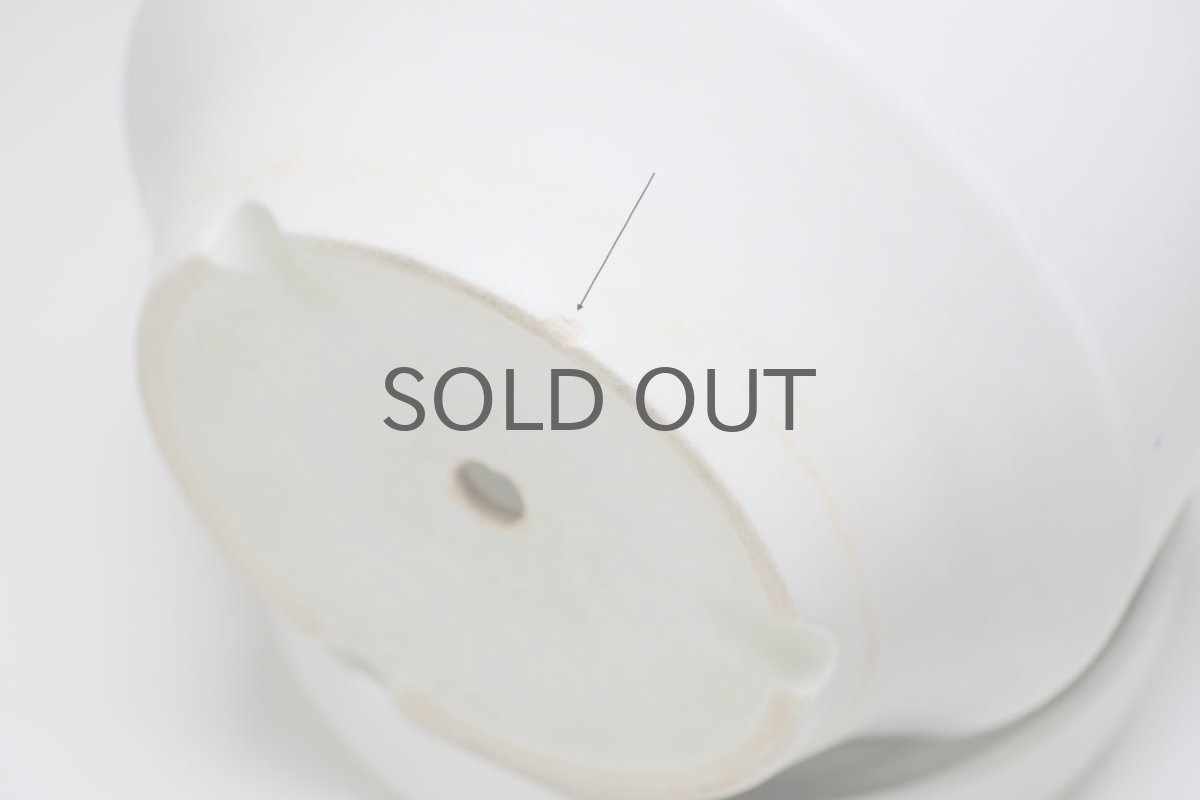 画像7: ビンテージ北欧/ARABIA/アラビア/Richard Lindh/植物ポット/鉢+受け皿/ホワイト/Mサイズ (7)