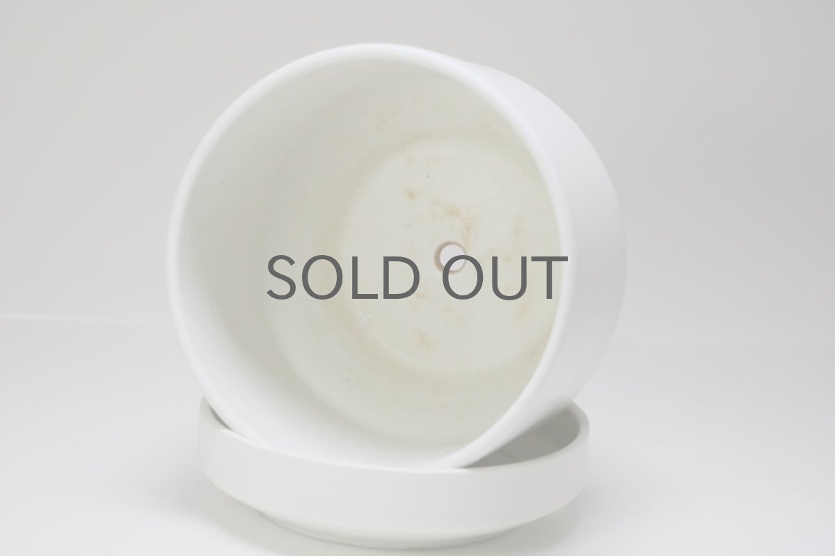 画像8: ビンテージ北欧/ARABIA/アラビア/Richard Lindh/植物ポット/鉢+受け皿/ホワイト/Mサイズ (8)