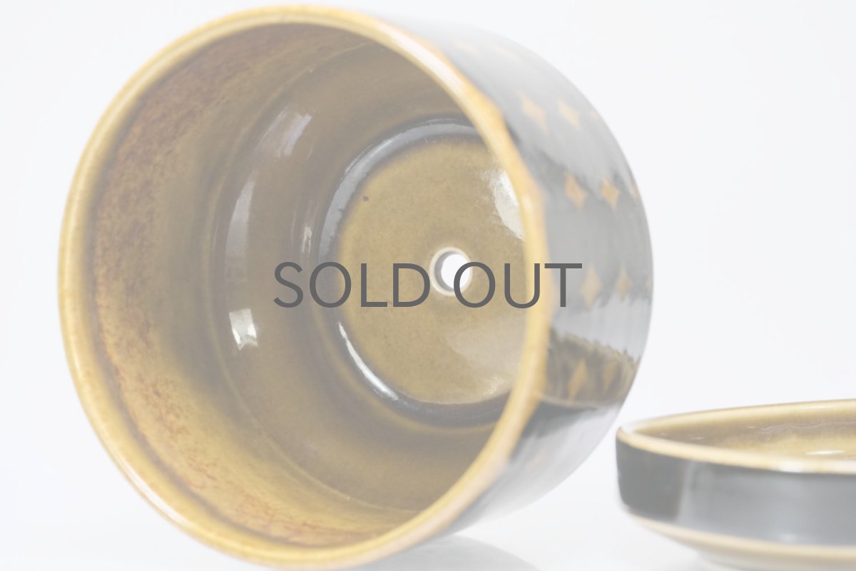 画像4: ビンテージ北欧/ARABIA/アラビア/ Gunvor Olin-Gronqvist/Richard Lindh/Kera/植物ポット/マスタード/Mサイズ (4)