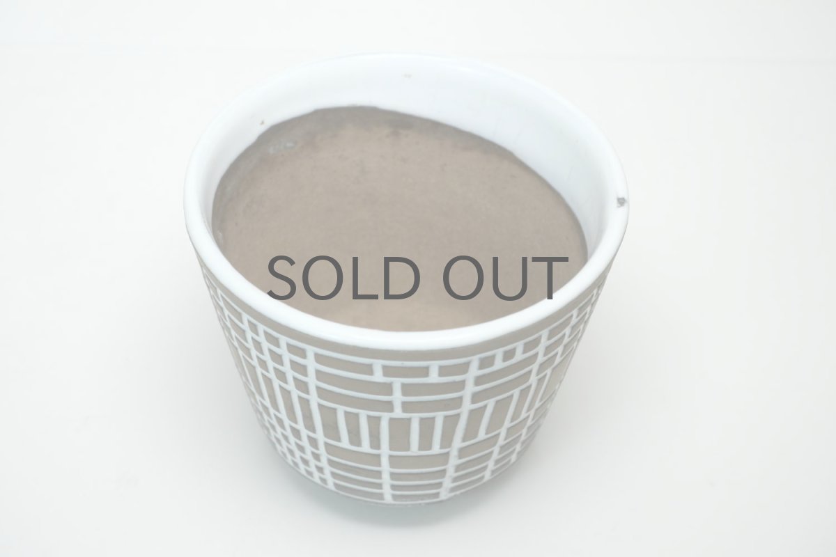 画像3: 北欧ガーデニンググッツ/ビンテージ/Upsala Ekeby/ウプサラエクビィ/植物ポット/鉢/格子柄 (3)