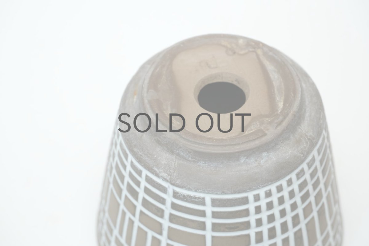 画像5: 北欧ガーデニンググッツ/ビンテージ/Upsala Ekeby/ウプサラエクビィ/植物ポット/鉢/格子柄 (5)