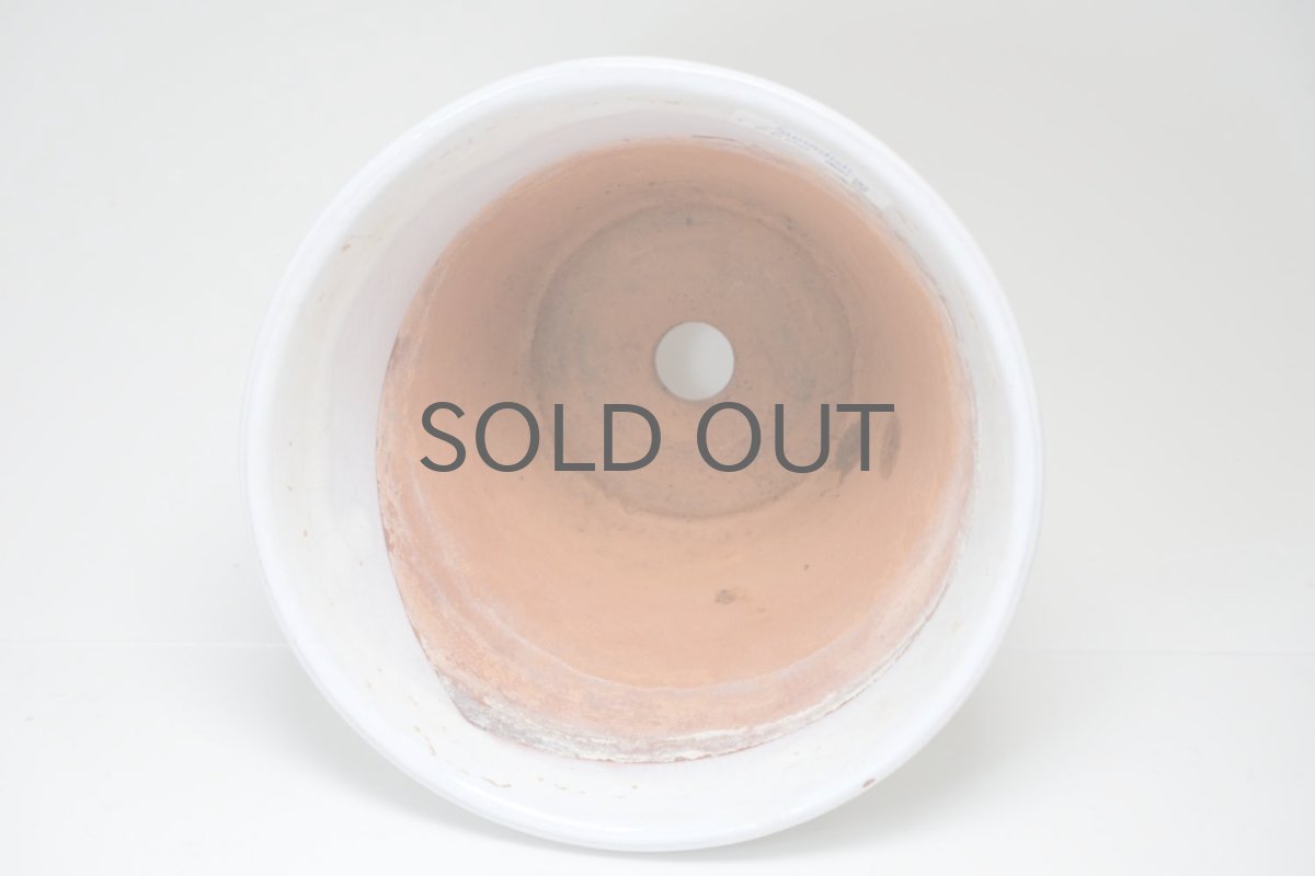 画像5: 北欧ガーデニンググッツ/ビンテージ/Upsala Ekeby/ウプサラエクビィ/植物ポット/鉢/ホワイトウエーブ/Mサイズ (5)