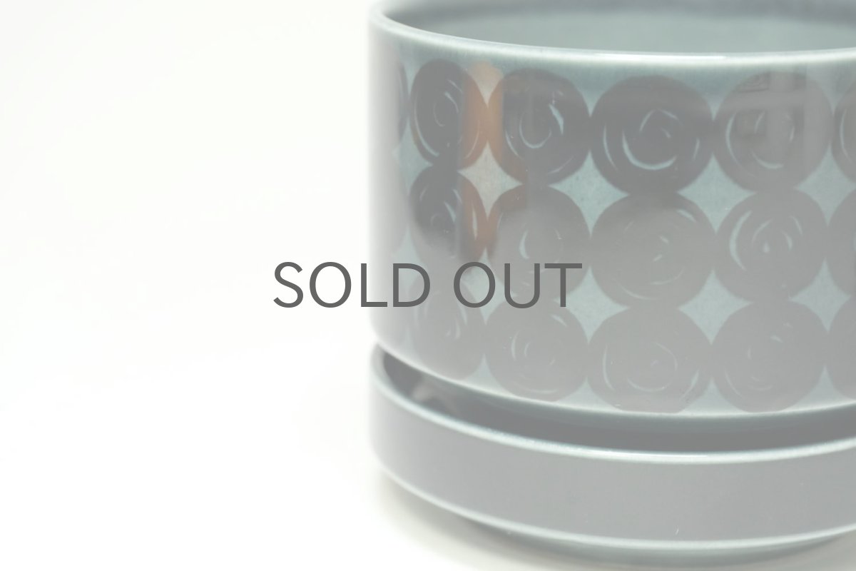 画像2: ビンテージ北欧/ARABIA/アラビア/Kera/ケラ/Gunvor Olin-Gronqvist/Richard Lindh/植物ポット/レアカラーブルー/Sサイズ/No.1 (2)