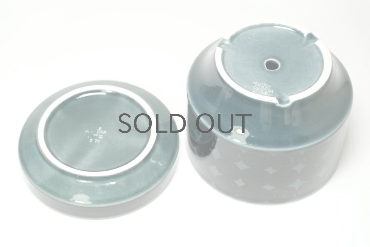 画像7: ビンテージ北欧/ARABIA/アラビア/Kera/ケラ/Gunvor Olin-Gronqvist/Richard Lindh/植物ポット/レアカラーブルー/Sサイズ/No.2 (7)