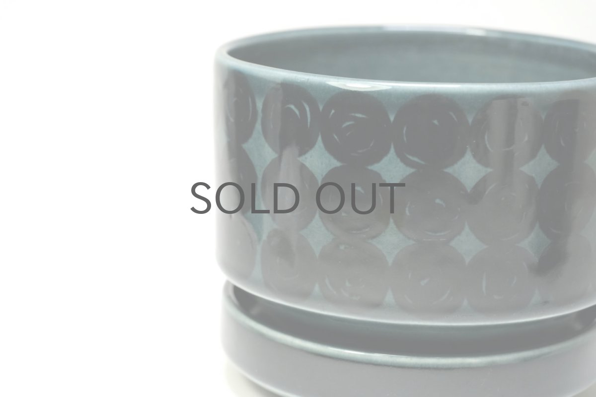 画像2: ビンテージ北欧/ARABIA/アラビア/Kera/ケラ/Gunvor Olin-Gronqvist/Richard Lindh/植物ポット/Mサイズ/レアカラーブルー (2)