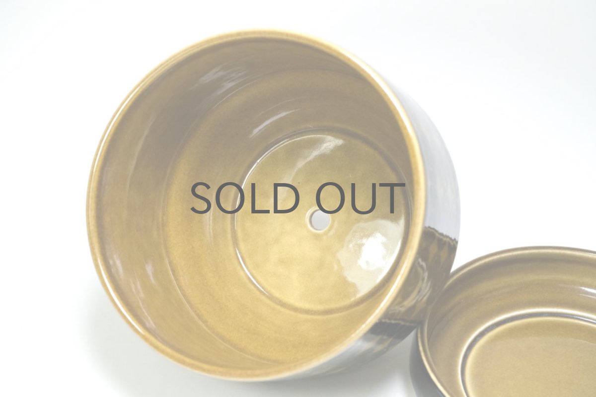 画像5: ビンテージ北欧/ARABIA/アラビア/Kera/ケラ/Gunvor Olin-Gronqvist/Richard Lindh/植物ポット/Lサイズ/マスタード (5)