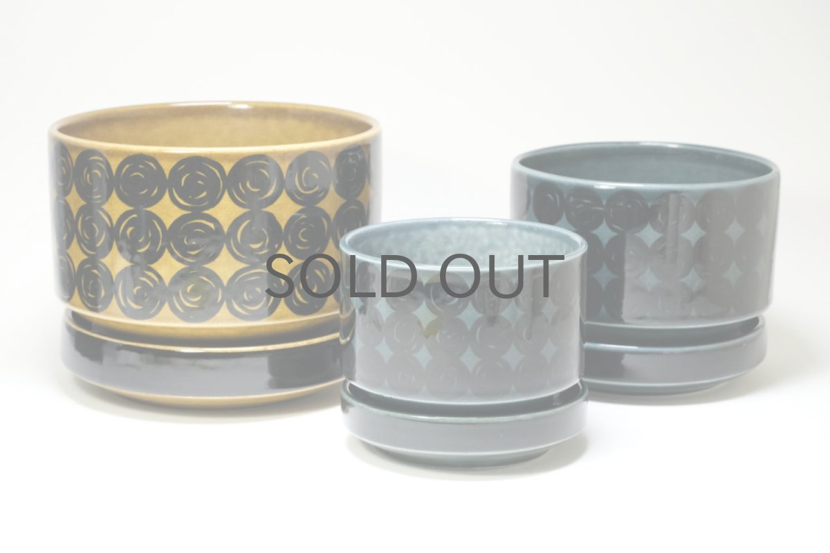 画像7: ビンテージ北欧/ARABIA/アラビア/Kera/ケラ/Gunvor Olin-Gronqvist/Richard Lindh/植物ポット/レアカラーブルー/Sサイズ/No.1 (7)