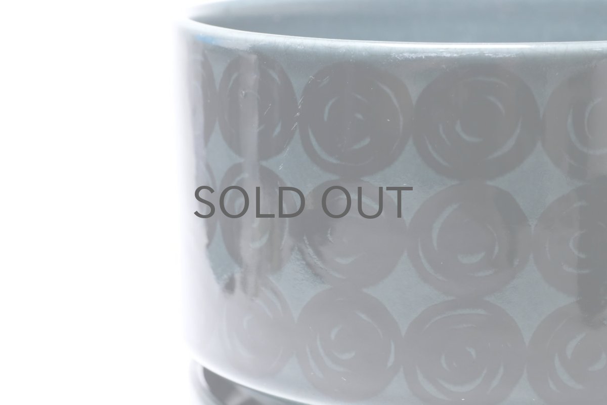 画像2: ビンテージ北欧/ARABIA/アラビア/Kera/ケラ/Gunvor Olin-Gronqvist/Richard Lindh/植物ポット/Lサイズ/レアカラーブルー (2)