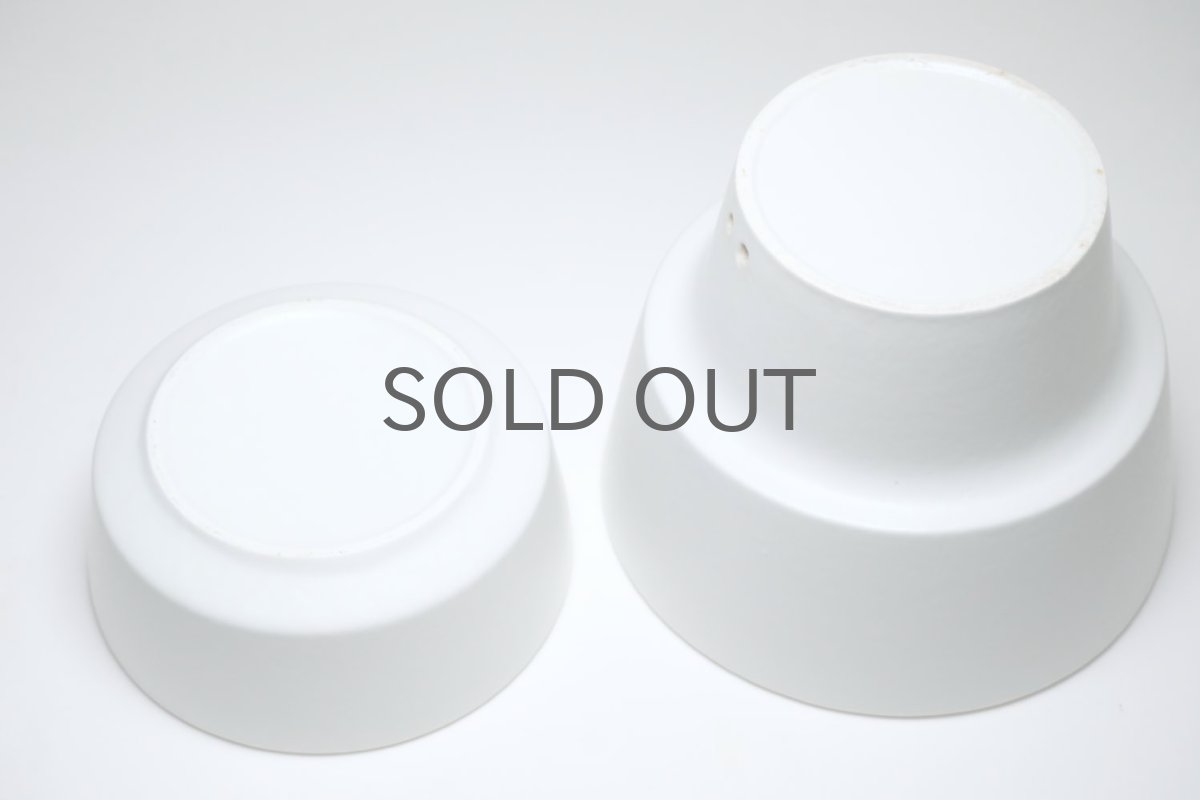 画像7: ビンテージ北欧/ARABIA/アラビア/Richard Lindh/植物ポット/鉢+受け皿/丸形深皿/ホワイト (7)