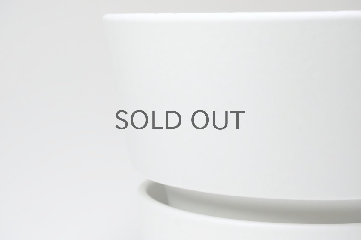 画像2: ビンテージ北欧/ARABIA/アラビア/Richard Lindh/植物ポット/鉢+受け皿/丸形深皿/ホワイト (2)