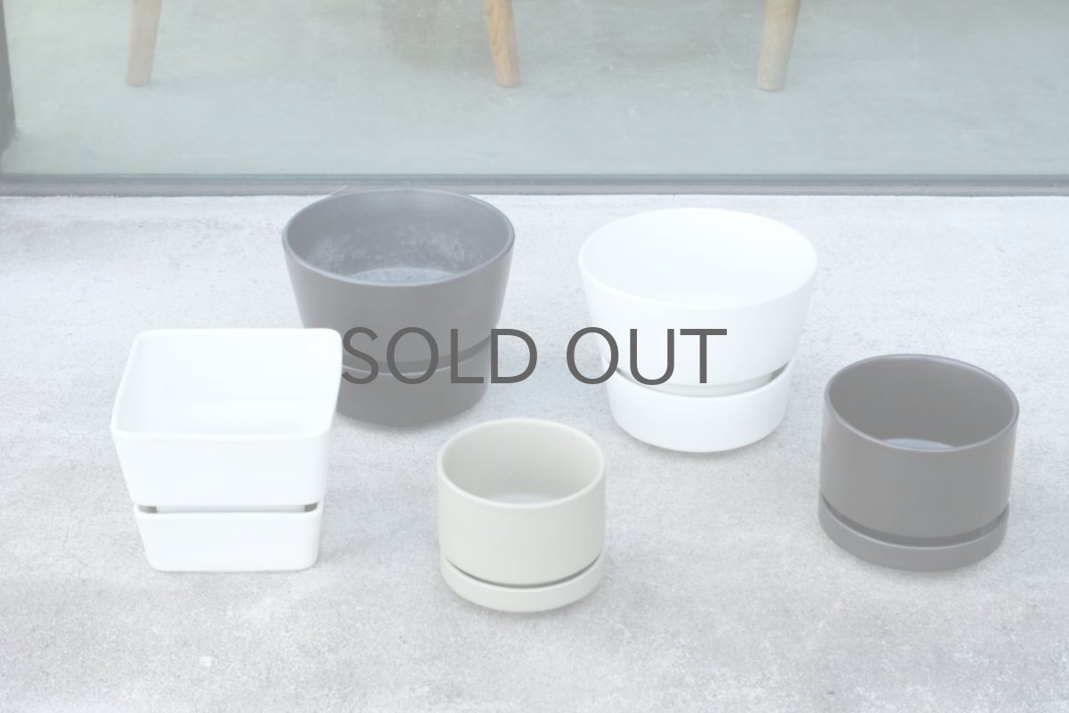 画像8: ビンテージ北欧/ARABIA/アラビア/Richard Lindh/植物ポット/鉢+受け皿/丸形深皿/ホワイト (8)