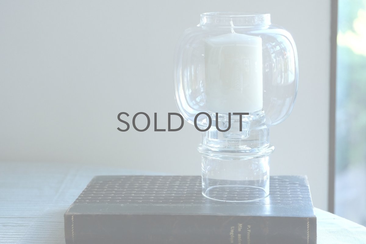 画像1: 北欧ビンテージガラス/NUUTAJARVI/Tuikku/ランタンキャンドルホルダー＆キャンドルスタンド/クリア (1)