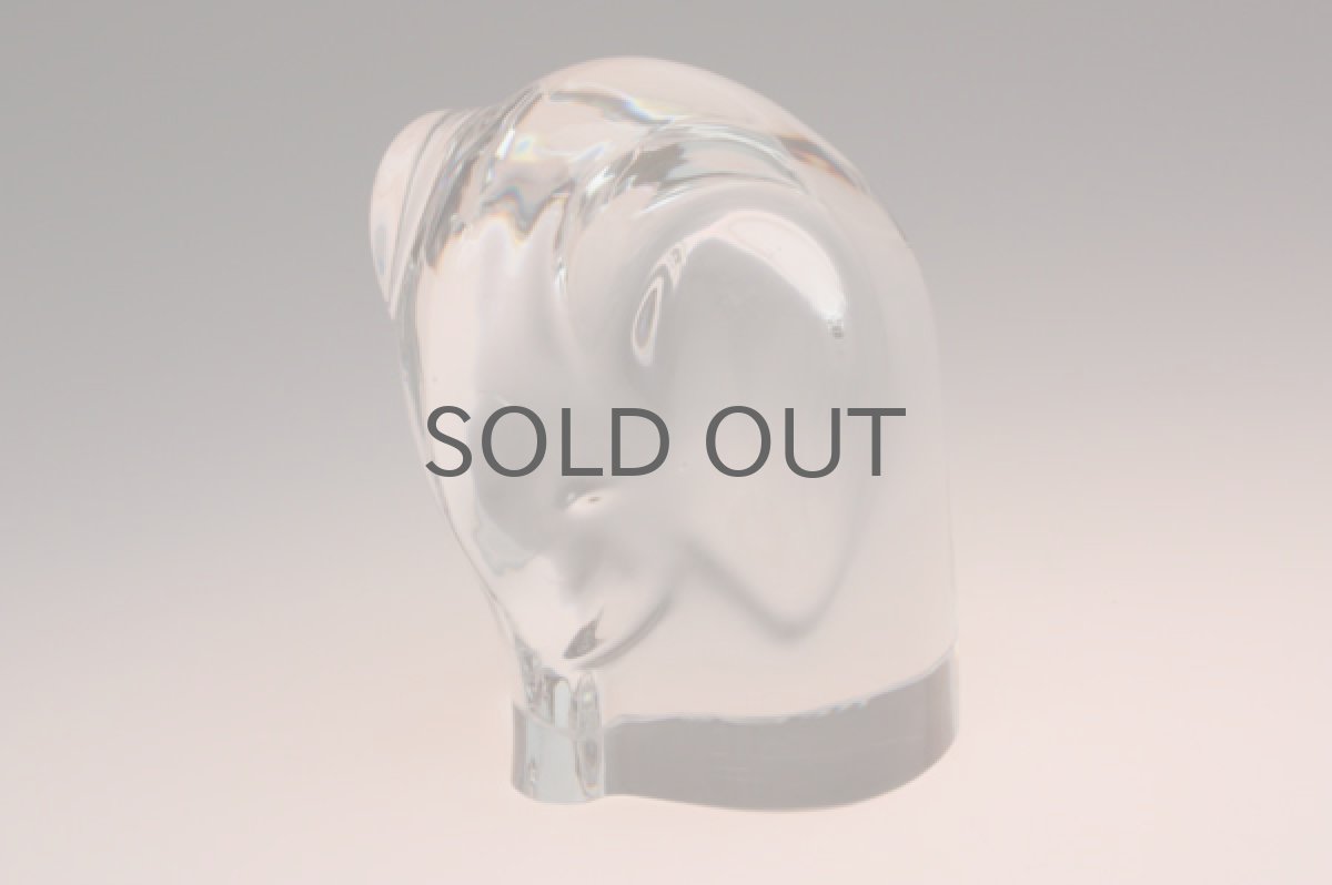 画像3: スウェーデン Orrefos社 クリスタルガラス ゾウ  (3)