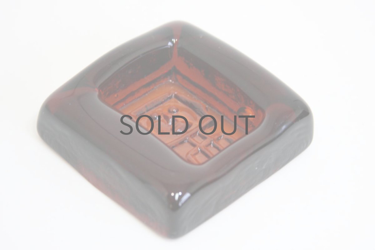 画像2: ErikHoglundエリックホグラン  ガラス アッシュトレー アンバー (2)