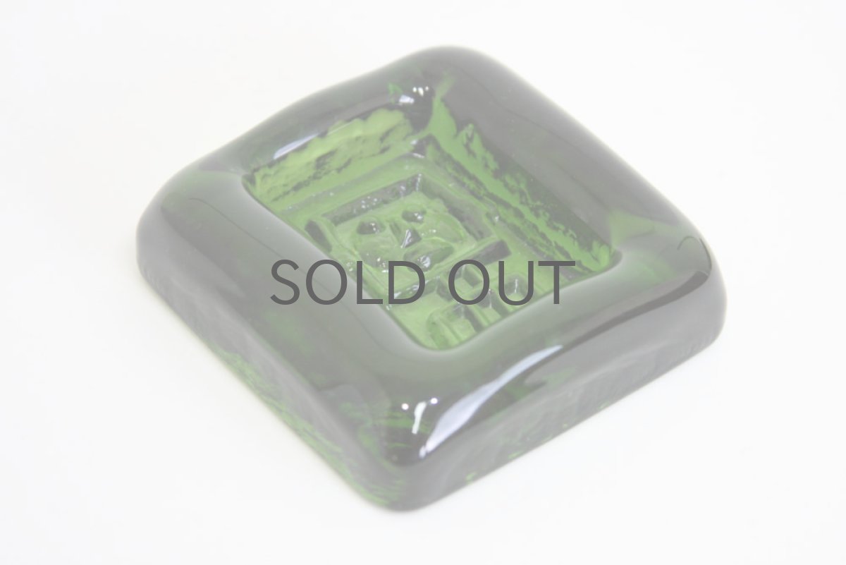 画像2: ErikHoglundエリックホグラン  ガラス アッシュトレー グリーン (2)