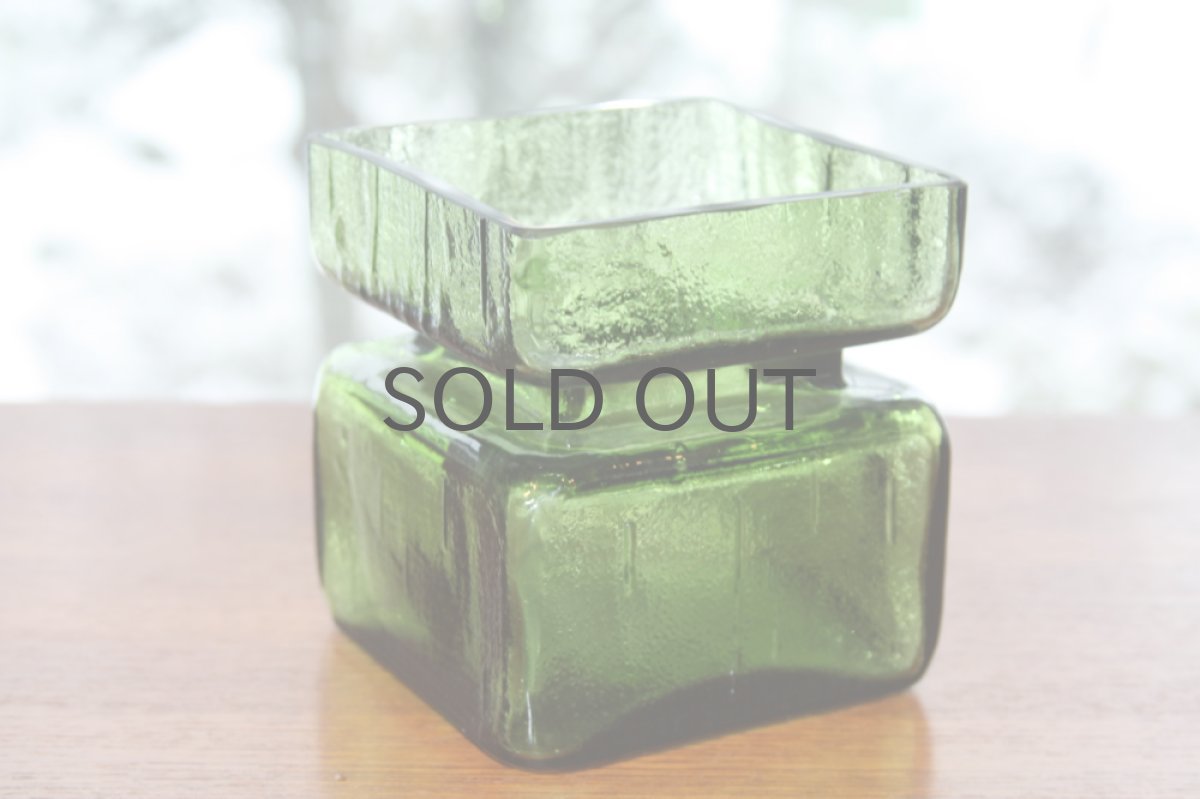 画像2: 北欧雑貨 Riihimaen Lasi　Palaシリーズ　花瓶　グリーン　Lサイズ (2)