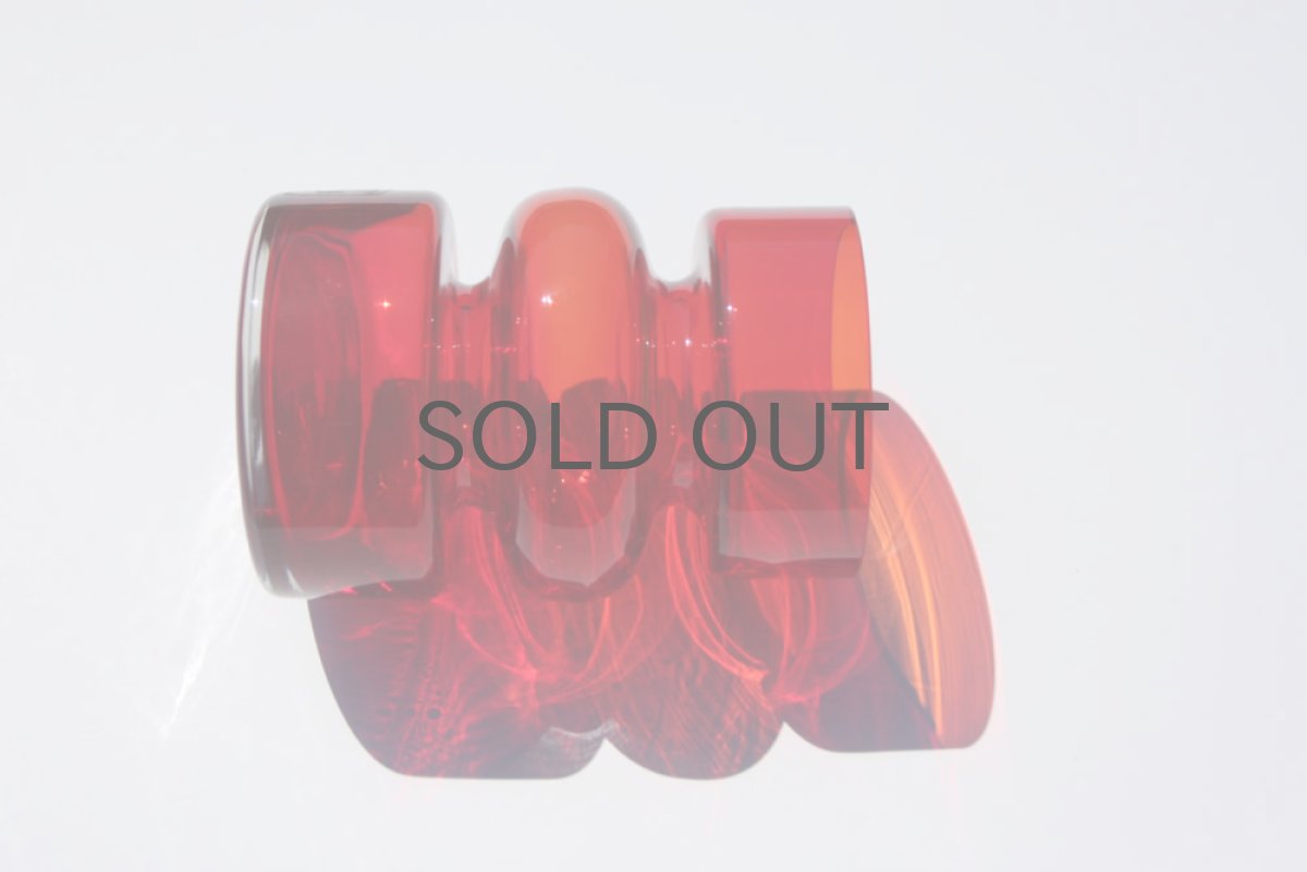 画像4: 北欧スウェーデンのガラス フラワーベース レッド Sサイズ (4)