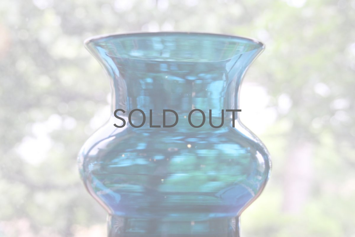 画像2: 北欧ガラス KOSTA BODA Bertil Vallien フラワーベース ブルー (2)