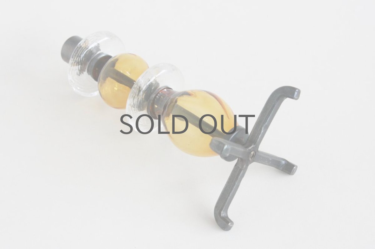 画像4: Erik Hoglundエリックホグラン BODA社製 ガラスキャンドルホルダー 2段ダブルアンバー (4)