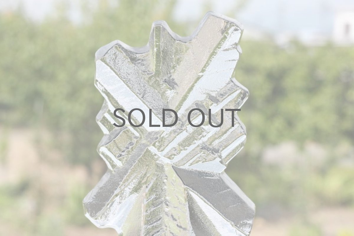 画像2: スウェーデン/Lindshammar社製/ガラスのオブジェ /氷結晶 (2)