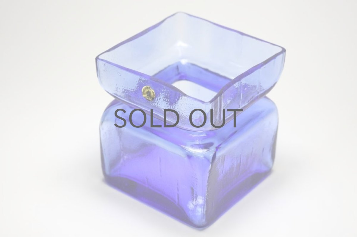 画像3: 北欧雑貨 Riihimaen Lasi　Palaシリーズ　花瓶　ブルー　Lサイズ (3)