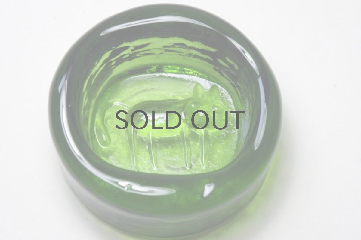 画像2: Erik Hoglundエリックホグラン  ガラス ネコのアッシュトレイSサイズ (2)