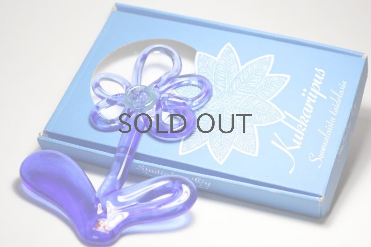 画像3: 北欧ガラス フィンランド Studiolasiハンドメイド ガラスオーナメント ブルーオリジナルBOX付き (3)