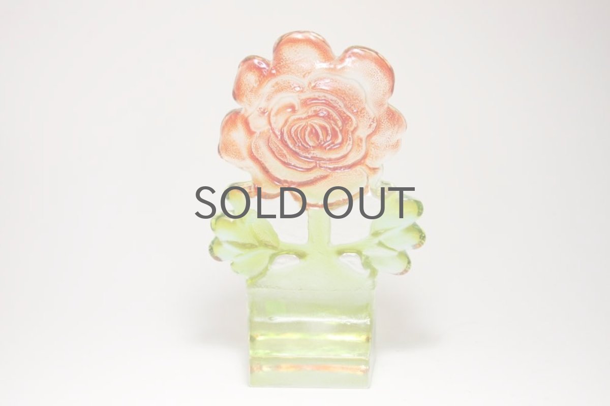 画像3: スウェーデン/Sea Glasbruk製/バラのガラスオブジェ/レッド (3)