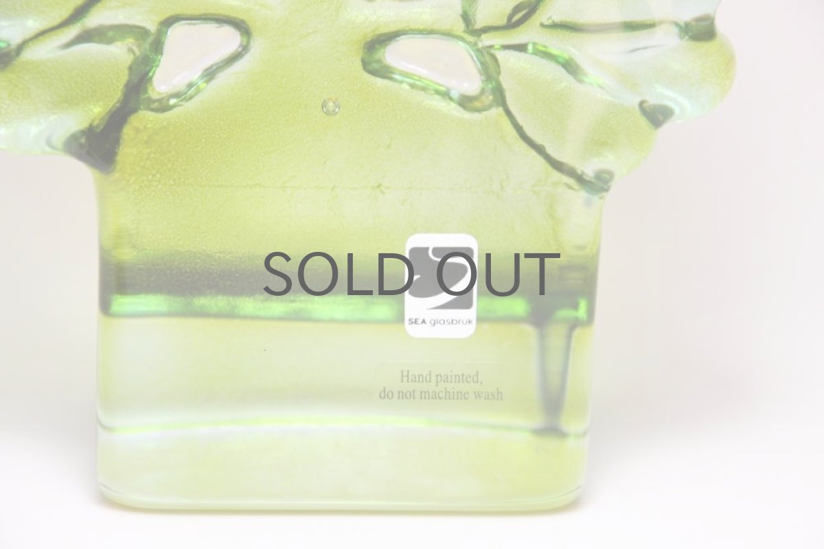 画像6: スウェーデン/Sea Glasbruk製/バラのガラスオブジェ/イエロー (6)