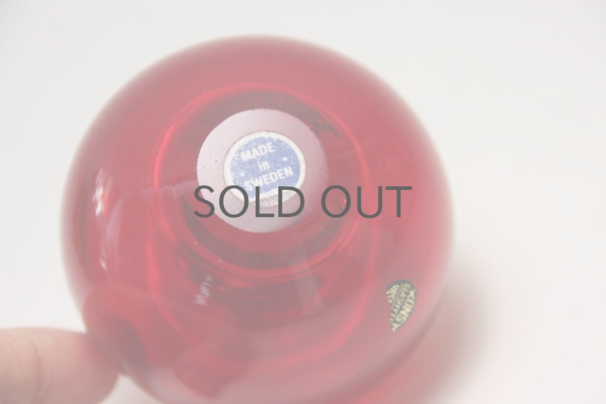 画像4: スウェーデン/ ガラスペーパーウェイト/レッドアップル (4)