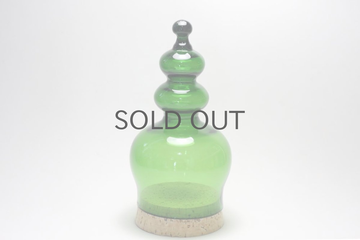 画像2: 北欧ガラス/ BODA/ボッダ/Bertil Vallien/バーティル・ヴァリーン/キャンディポット/グリーン (2)