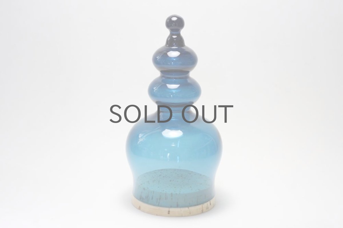 画像2: 北欧ガラス/ BODA/ボッダ/Bertil Vallien/バーティル・ヴァリーン/キャンディポット/ブルー (2)