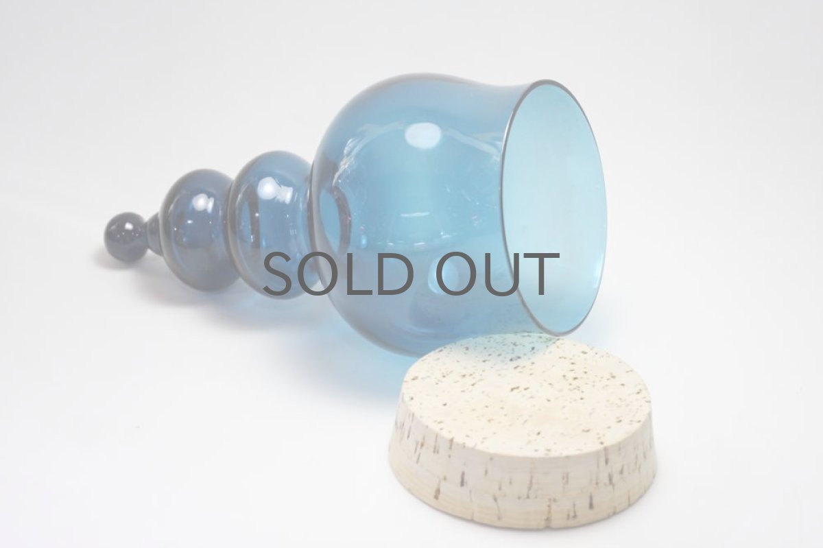 画像4: 北欧ガラス/ BODA/ボッダ/Bertil Vallien/バーティル・ヴァリーン/キャンディポット/ブルー (4)