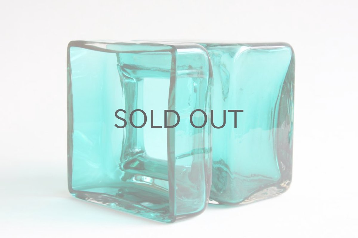 画像3: 北欧雑貨 Riihimaen Lasi Palaシリーズ 花瓶 ブルーグリーン Lサイズ (3)