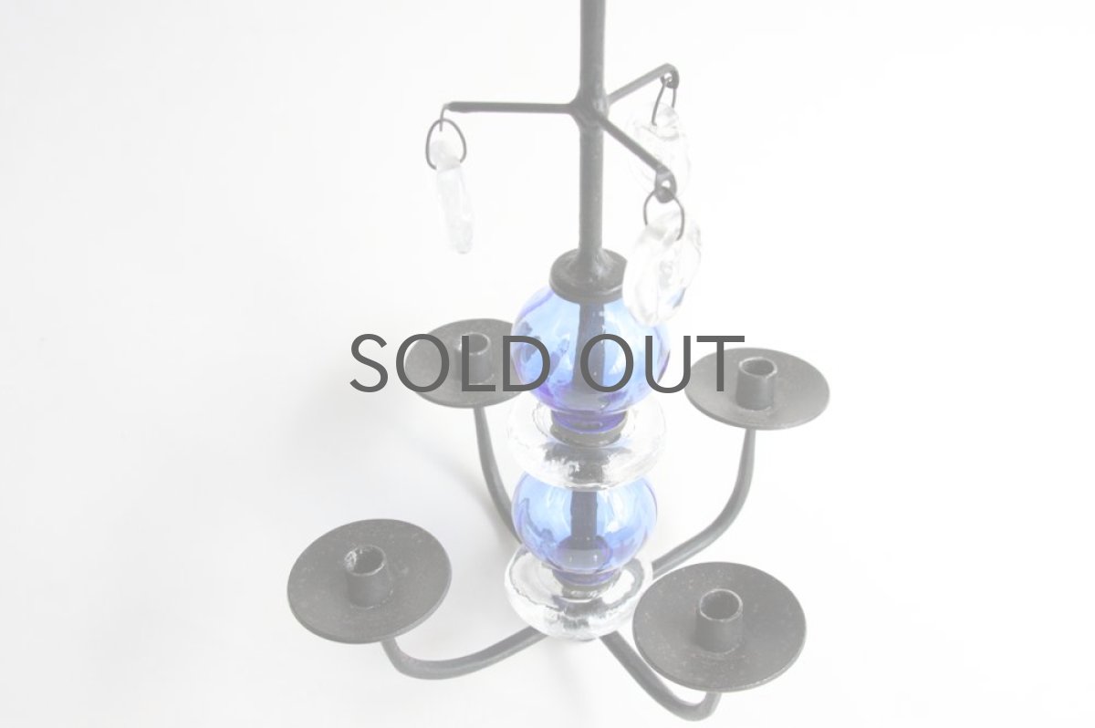 画像3: Erik Hoglundエリックホグラン BODA社製 ガラスキャンドル シャンデリア 2連 (3)