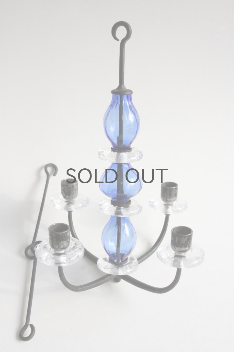 画像4: Erik Hoglundエリックホグラン BODA社製　ガラスキャンドル　シャンデリア　3連 (4)