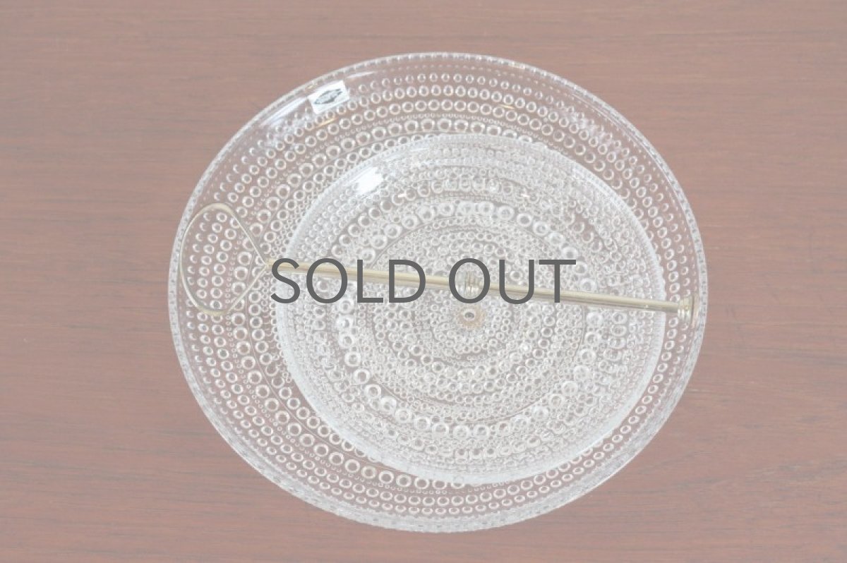 画像11: ARABIA/NUUTAJARVI /オイバ・トイッカ /Kastehelmi/カステヘルミ /2段ケーキプレート/クリア (11)