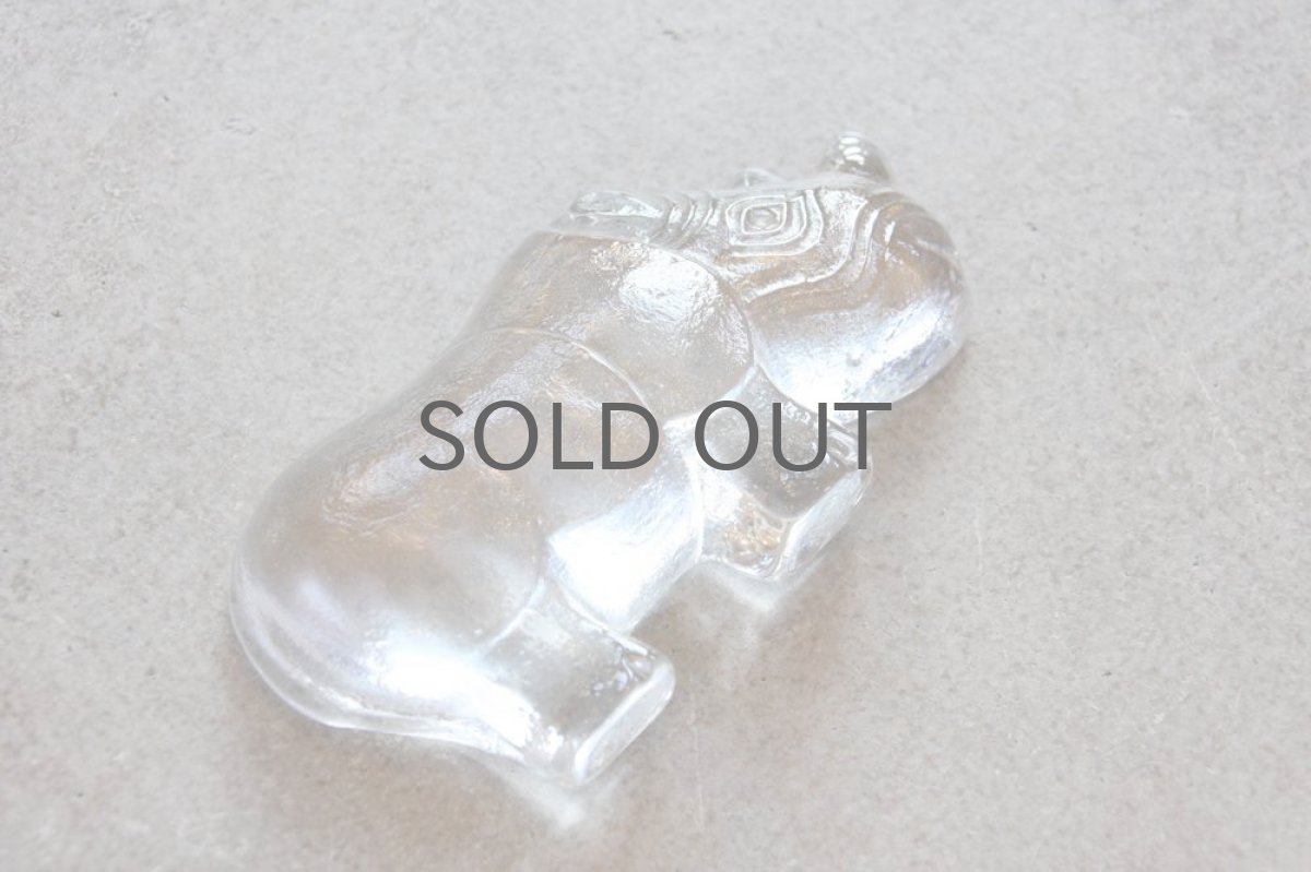 画像3: スウェーデン/Royal Krona/ガラスのカバ/リサ・ラーソン/ビンテージ (3)