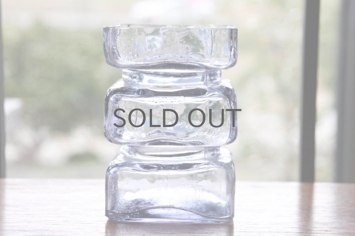 画像2: ビンテージ北欧雑貨/Riihimaen Lasi /リーヒマエン・ラシ/Pala/花瓶/ライトラベンダー/3連/No.1 (2)